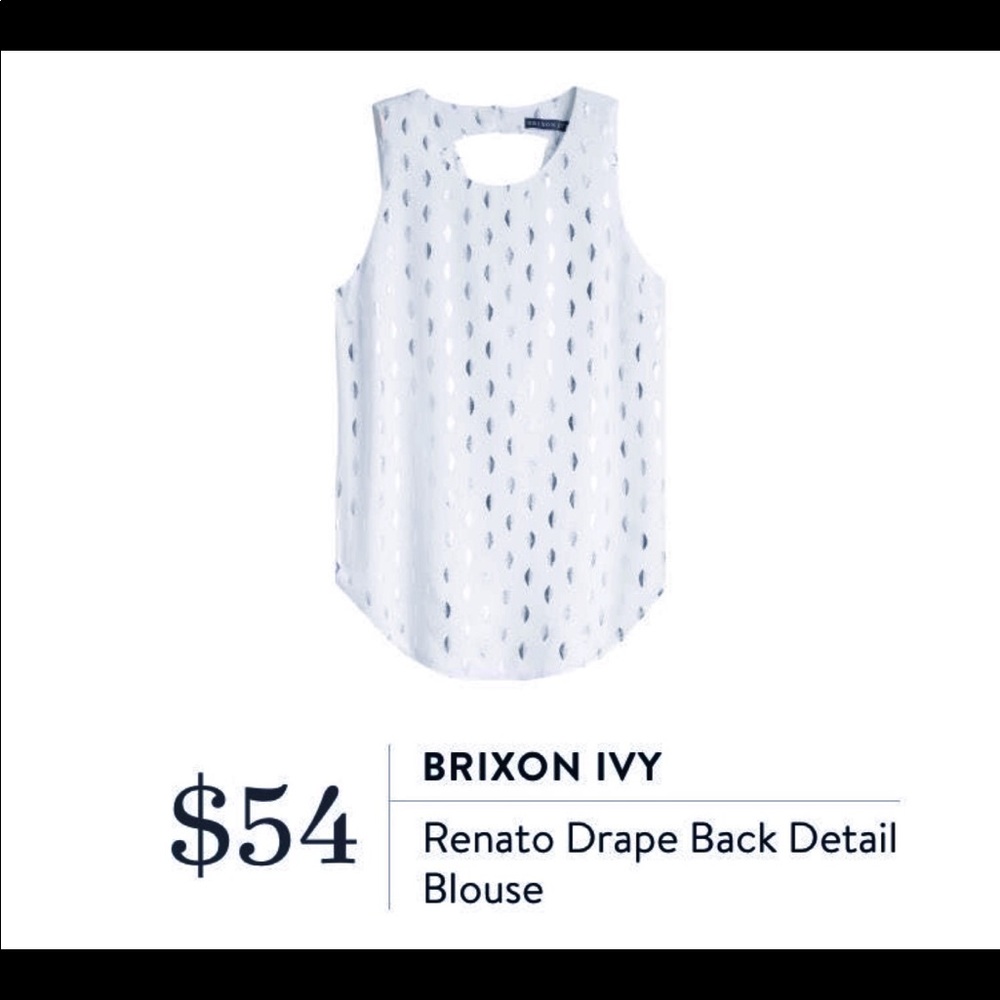 Brixon Ivy Renato Drape Back Detail Blouse